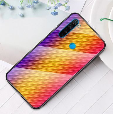 Защитный чехол Knitin Carbon для Xiaomi Redmi Note 8 / Note 8 2021 Оранжевый