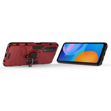 Защитный чехол Strong Guard Ring для Huawei P Smart 2021 Красный