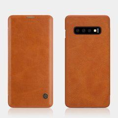 Чехол-книжка Nillkin Qin для Samsung G973F Galaxy S10 Коричневый