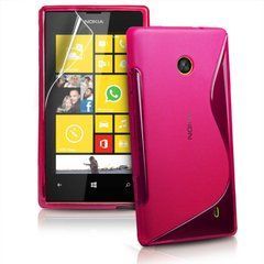 Чохол TPU S-line для Nokia Lumia 520 / 525 Рожевий