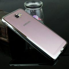 TPU чехол Electro-plating для Samsung G610F Galaxy J7 Prime (2016) Серебристый