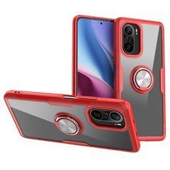 Захисний чохол Crystal Ring для Xiaomi Redmi K40 / K40 Pro / K40 Pro Plus / Poco F3 / Mi 11i Червоний