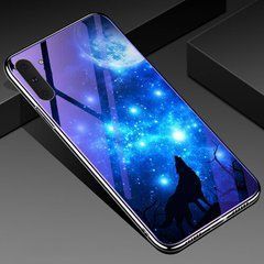 Защитный чехол Fantasy с глянцевыми торцами для Samsung N970F Galaxy Note 10 (луна) Голубой