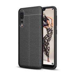 Защитный чехол Leather для Huawei P20 Pro Черный