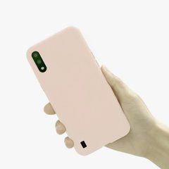 Защитный чехол Liquid Case Full Cover для Samsung A015F Galaxy A01 Бежевый