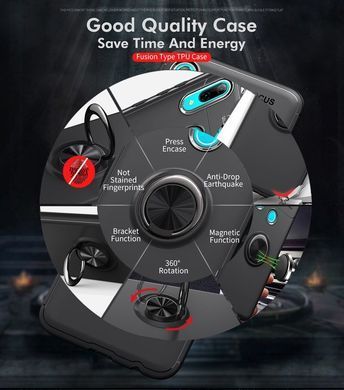 Защитный чехол Color Ring для Huawei P Smart 2019 Черный