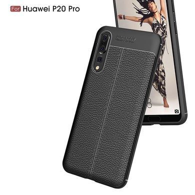 Защитный чехол Leather для Huawei P20 Pro Черный