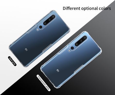 TPU чехол Nillkin Nature для Xiaomi Mi 10 / Mi 10 Pro Прозрачный