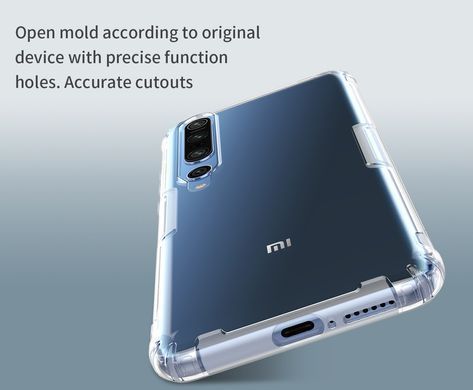 TPU чехол Nillkin Nature для Xiaomi Mi 10 / Mi 10 Pro Прозрачный