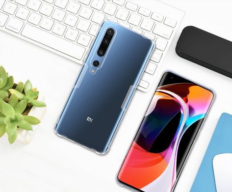 TPU чехол Nillkin Nature для Xiaomi Mi 10 / Mi 10 Pro Прозрачный