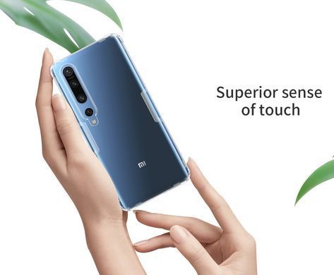 TPU чехол Nillkin Nature для Xiaomi Mi 10 / Mi 10 Pro Прозрачный