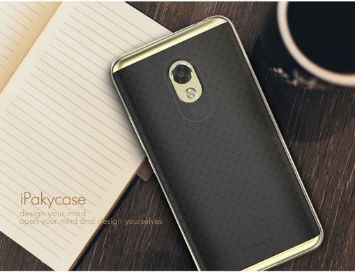 Ударопрочный чехол iPaky TPU+PC для Meizu M5 Черный / Золотистый