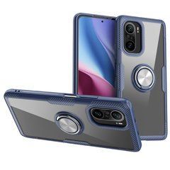 Захисний чохол Crystal Ring для Xiaomi Redmi K40 / K40 Pro / K40 Pro Plus / Poco F3 / Mi 11i Синій