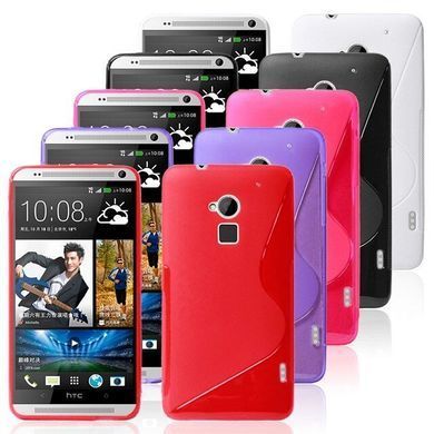 Чохол TPU S-line для HTC One max Рожевий