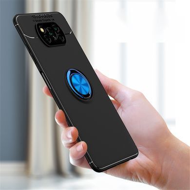 Захисний чохол Color Ring для Xiaomi Poco X3 / X3 NFC / X3 Pro Чорний / Синій
