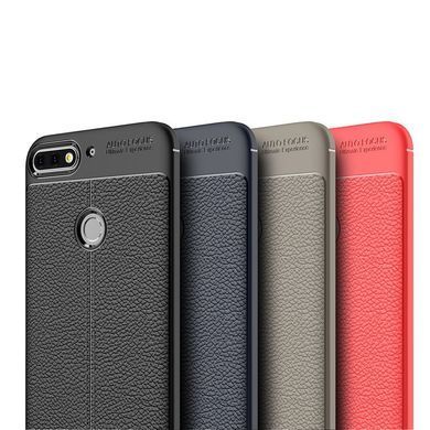 Защитный чехол Leather для Huawei Y7 Prime 2018 Красный
