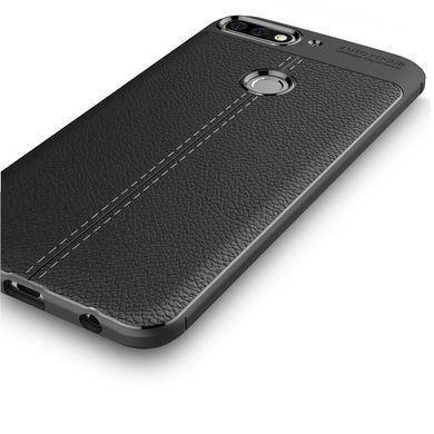 Защитный чехол Leather для Huawei Y7 Prime 2018 Красный