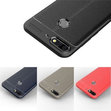 Защитный чехол Leather для Huawei Y7 Prime 2018 Красный