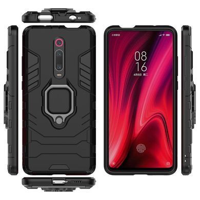 Захисний чохол Strong Guard Ring для Xiaomi Redmi K20 / K20 Pro / Mi 9T / Mi 9T Pro Чорний