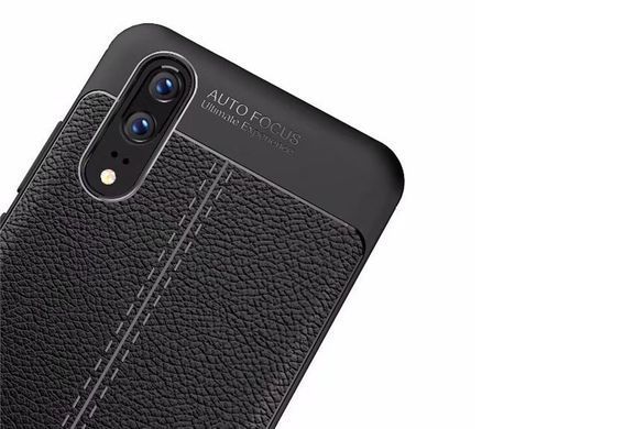 Защитный чехол Leather для Huawei P20 Черный