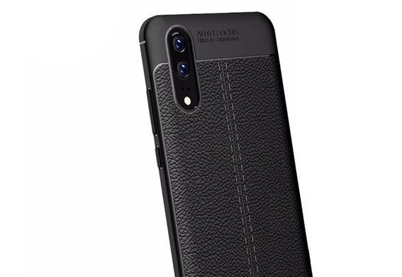Защитный чехол Leather для Huawei P20 Черный