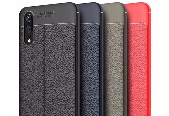 Защитный чехол Leather для Huawei P20 Черный