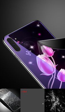 Защитный чехол Fantasy с глянцевыми торцами для Samsung N975F Galaxy Note 10 Plus (цветы) Малиновый