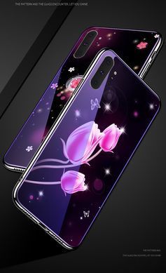 Защитный чехол Fantasy с глянцевыми торцами для Samsung N975F Galaxy Note 10 Plus (цветы) Малиновый
