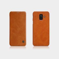 Чехол-книжка Nillkin Qin для Samsung A600 Galaxy A6 2018 Коричневый
