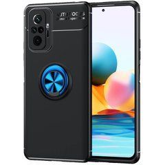 Захисний чохол Color Ring для Xiaomi Redmi Note 10 Pro / 10 Pro Max Чорний / Синій