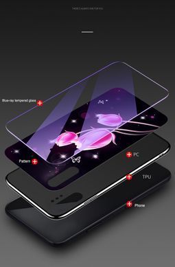 Защитный чехол Fantasy с глянцевыми торцами для Samsung N975F Galaxy Note 10 Plus (цветы) Малиновый