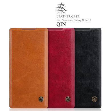 Чехол-книжка Nillkin Qin для Samsung N970F Galaxy Note 10 Коричневый