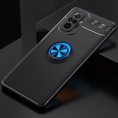 Защитный чехол Color Ring для Xiaomi Redmi Note 10 Pro / 10 Pro Max Черный / Синий