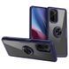 Защитный чехол Crystal Ring для Xiaomi Redmi K40 / K40 Pro / K40 Pro Plus / Poco F3 / Mi 11i Темно-синий
