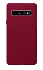 Защитный чехол Liquid Case Full Cover для Samsung Galaxy S10 (G973F) Малиновый