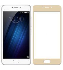 Защитное стекло Color Frame для Meizu M3 / M3 mini / M3s Золотистый