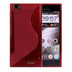 Чехол TPU S-line для Lenovo K900 Красный