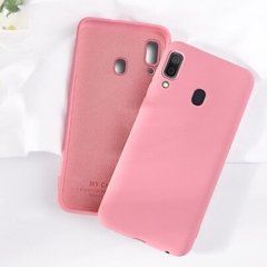 Защитный чехол Liquid Case Full Cover для Samsung A205F Galaxy A20 / A305F Galaxy A30 2019 Розовый