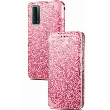 Чехол-книжка Flower Book для Huawei P Smart 2021 Розовый