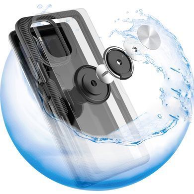 Защитный чехол Crystal Ring для Xiaomi Redmi K40 / K40 Pro / K40 Pro Plus / Poco F3 / Mi 11i Черный