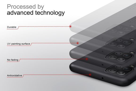 Защитный чехол Nillkin Frosted Shield для Samsung A125F Galaxy A12 / A127F Galaxy A12 Nacho / Galaxy A12s / Galaxy M12 Черный