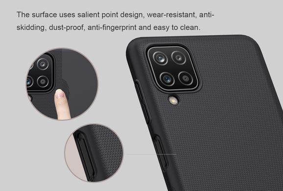 Защитный чехол Nillkin Frosted Shield для Samsung A125F Galaxy A12 / A127F Galaxy A12 Nacho / Galaxy A12s / Galaxy M12 Черный