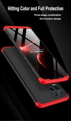 Защитный чехол GKK Full 360 для Realme 8 / 8 Pro Черный / Красный