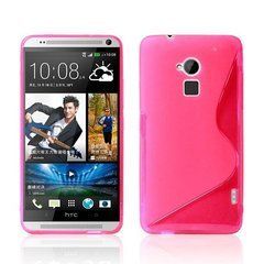 Чохол TPU S-line для HTC One max Рожевий