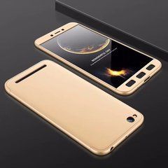 Защитный чехол GKK Full 360 для Xiaomi Redmi 5A Золотистый
