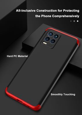 Защитный чехол GKK Full 360 для Realme 8 / 8 Pro Черный / Красный