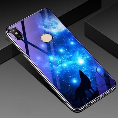 Защитный чехол Fantasy с глянцевыми торцами для Xiaomi Redmi 6 Pro / Mi A2 Lite (луна) Голубой