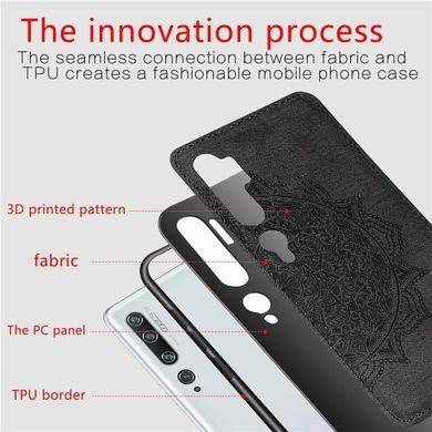 Защитный чехол Textile Decor для Xiaomi Mi Note 10 / Mi Note 10 Pro / Mi CC9 Pro Черный