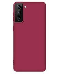 Защитный чехол Liquid Case Full Cover для Samsung Galaxy S21 Малиновый