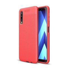 Защитный чехол Leather для Samsung A750 Galaxy A7 2018 Красный